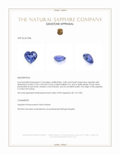 3.08 Ct. Blue Sapphire from Ceylon (Sri Lanka) Appraisal