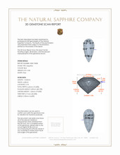 3.00 Ct. Blue Sapphire from Ceylon (Sri Lanka) 3 D Scan Report