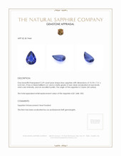 2.59 Ct. Blue Sapphire from Ceylon (Sri Lanka) Appraisal