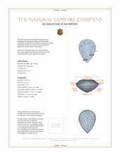 2.59 Ct. Blue Sapphire from Ceylon (Sri Lanka) 3 D Scan Report