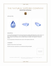 0.70 Ct. Blue Sapphire from Ceylon (Sri Lanka) Appraisal