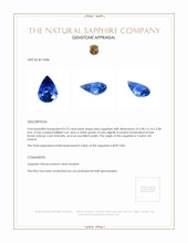 0.73 Ct. Blue Sapphire from Ceylon (Sri Lanka) Appraisal