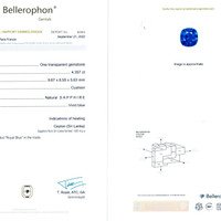 4.35 Ct. Blue Sapphire from Ceylon (Sri Lanka) Scan Report