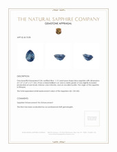 1.12 Ct. Blue Sapphire from Ethiopia Appraisal