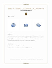 0.64 Ct. Blue Sapphire from Burma (Myanmar) Appraisal