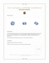 0.64 Ct. Blue Sapphire from Burma (Myanmar) Appraisal