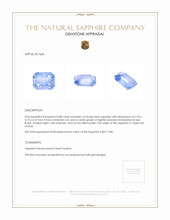 0.88 Ct. Blue Sapphire from Ceylon (Sri Lanka) Appraisal