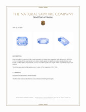 0.88 Ct. Blue Sapphire from Ceylon (Sri Lanka) Appraisal