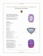 1.36 Ct. Sapphire from Ceylon (Sri Lanka) 3 D Scan Report