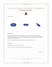 1.57 Ct. Sapphire from Burma (Myanmar) Appraisal