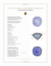 1.55 Ct. Blue Sapphire and Natural Diamond Antique Style Ring, 14K White Gold 3 D Scan Report