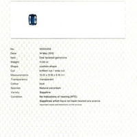 11.00 Ct. Blue Sapphire from Ceylon (Sri Lanka) Scan Report