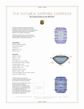 11.00 Ct. Blue Sapphire from Ceylon (Sri Lanka) 3 D Scan Report