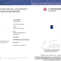 7.59 Ct. Blue Sapphire from Nigeria Scan Report