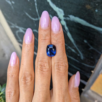 7.59 Ct. Blue Sapphire from West Africa Life Style