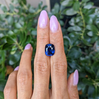 7.59 Ct. Blue Sapphire from West Africa Life Style