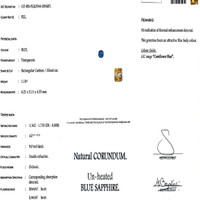 1.18 Ct. Blue Sapphire from Ceylon (Sri Lanka) Scan Report