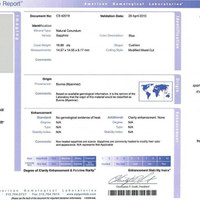 16.66 Ct. Blue Sapphire from Burma (Myanmar) Scan Report