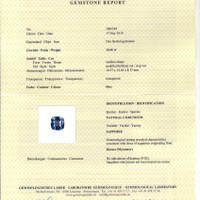 16.66 Ct. Blue Sapphire from Burma (Myanmar) Scan Report