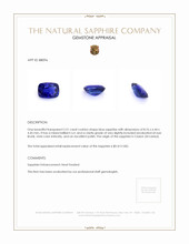 2.51 Ct. Sapphire from Ceylon (Sri Lanka) Appraisal