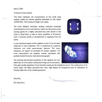 12.94 Ct. Blue Sapphire from Ceylon (Sri Lanka) Scan Report