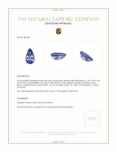 0.86 Ct. Blue Sapphire from Ceylon (Sri Lanka) Appraisal