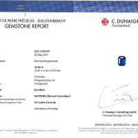 10.06 Ct. Blue Sapphire from Ceylon (Sri Lanka) Scan Report