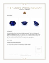 9.60 Ct. Sapphire from Ceylon (Sri Lanka) Appraisal