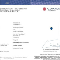 3.53 Ct. Blue Sapphire from Ceylon (Sri Lanka) Scan Report