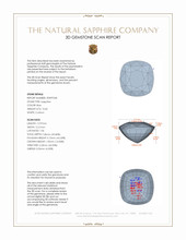 10.60 Ct. Blue Sapphire from Ceylon (Sri Lanka) 3 D Scan Report