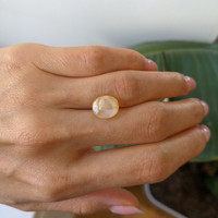 5.83 Ct. Yellow Cabochon Sapphire from Ceylon (Sri Lanka) Life Style