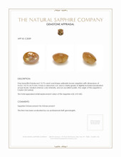 13.75 Ct. Yellowish Brown Cabochon Sapphire from Ceylon (Sri Lanka) Appraisal