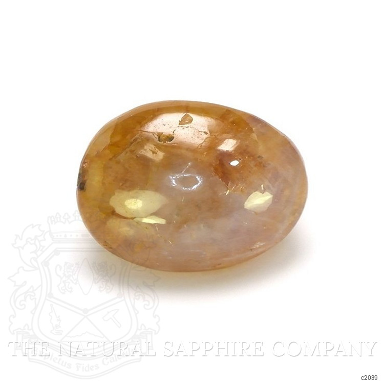 13.75 Ct. Yellowish Brown Cabochon Sapphire from Ceylon (Sri Lanka)