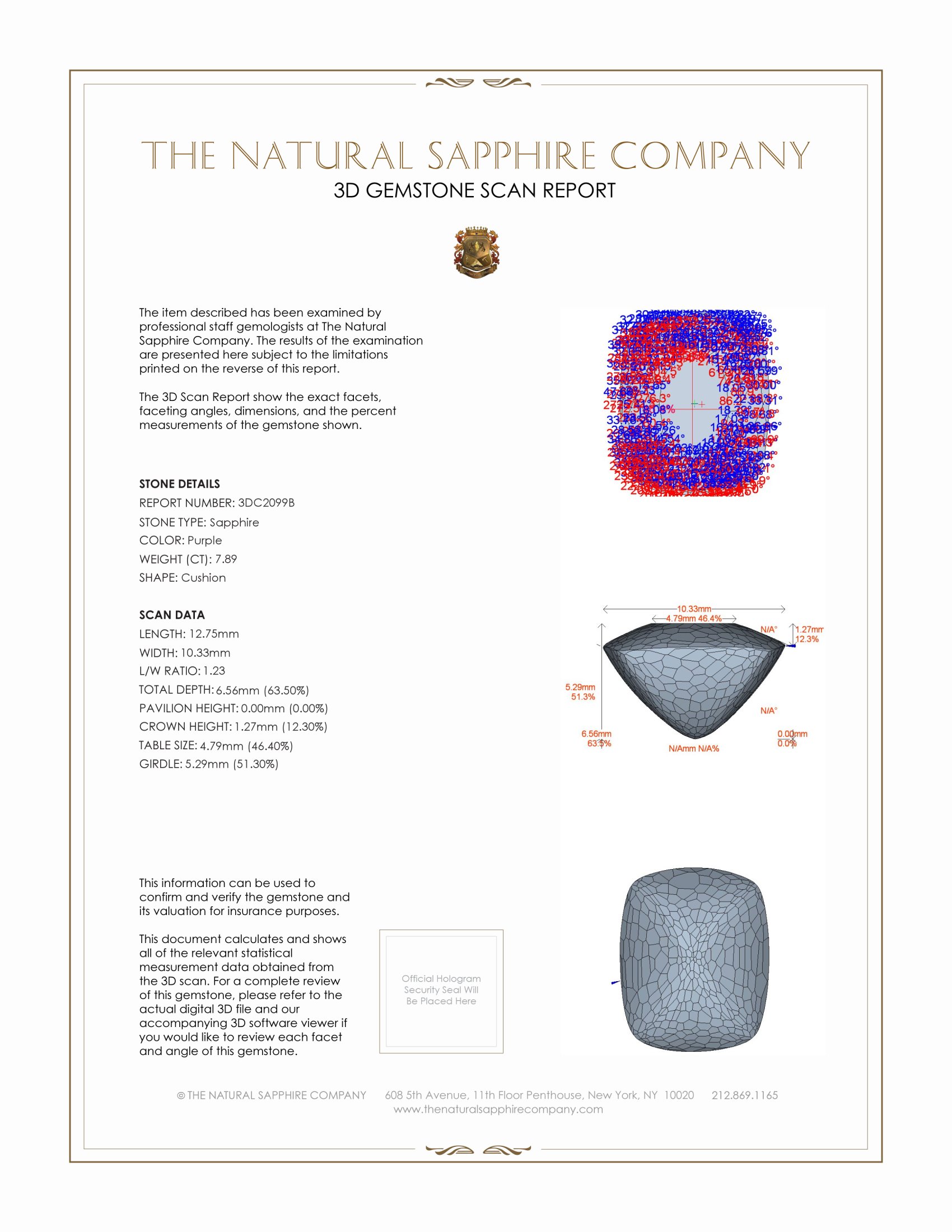 7.89 Ct. Purple Cabochon Sapphire from Ceylon (Sri Lanka)