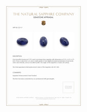 2.92 Ct. Blue Cabochon Sapphire from Ceylon (Sri Lanka) Appraisal