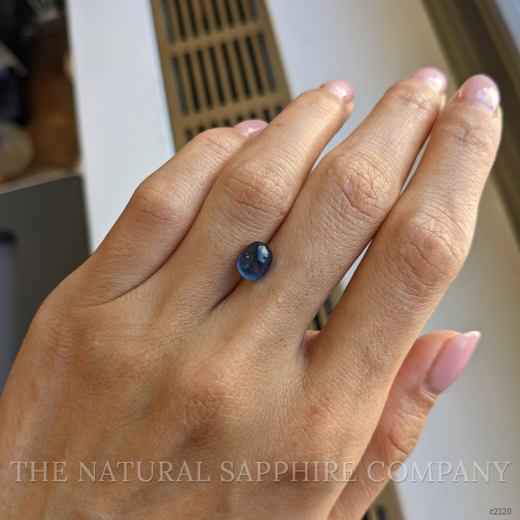 2.17 Ct. Blue Cabochon Sapphire from Ceylon (Sri Lanka)