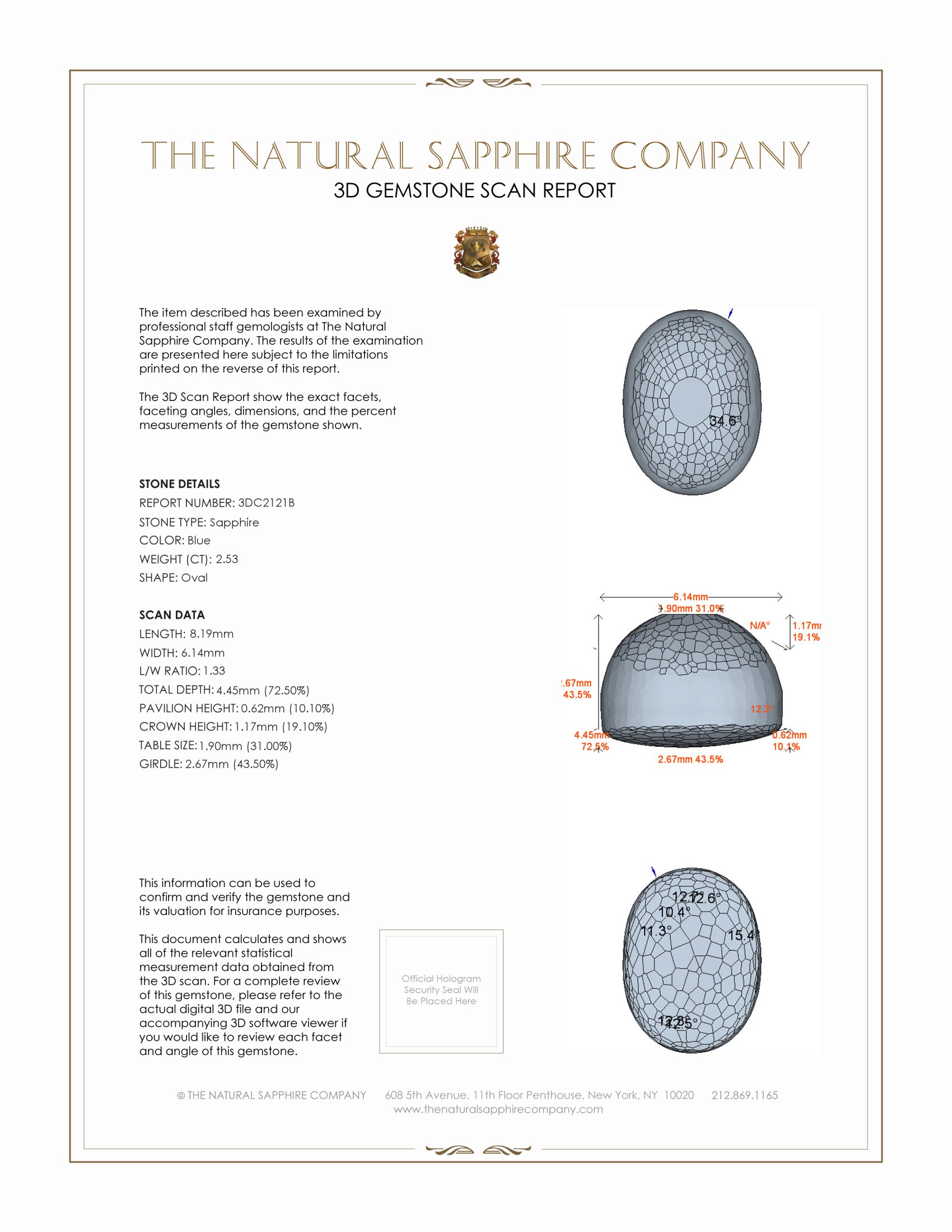 2.53 Ct. Blue Cabochon Sapphire from Ceylon (Sri Lanka)