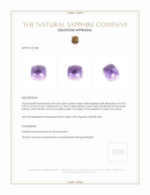 2.06 Ct. Violet Cabochon Sapphire from Ceylon (Sri Lanka) Appraisal