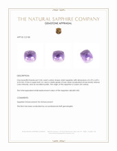 2.06 Ct. Violet Cabochon Sapphire from Ceylon (Sri Lanka) Appraisal