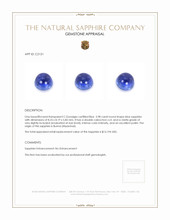 3.98 Ct. Blue Cabochon Sapphire from Burma (Myanmar) Appraisal