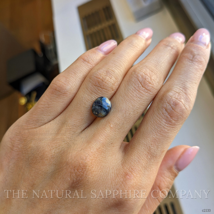 3.55 Ct. Bi Color Cabochon Sapphire from Burma (Myanmar)