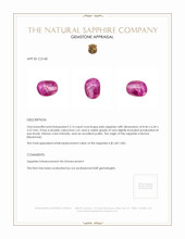 2.14 Ct. Pink Cabochon Sapphire from Burma (Myanmar) Appraisal