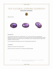 7.01 Ct. Purple Cabochon Sapphire from Ceylon (Sri Lanka) Appraisal