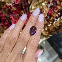 7.01 Ct. Purple Cabochon Sapphire from Ceylon (Sri Lanka) Life Style