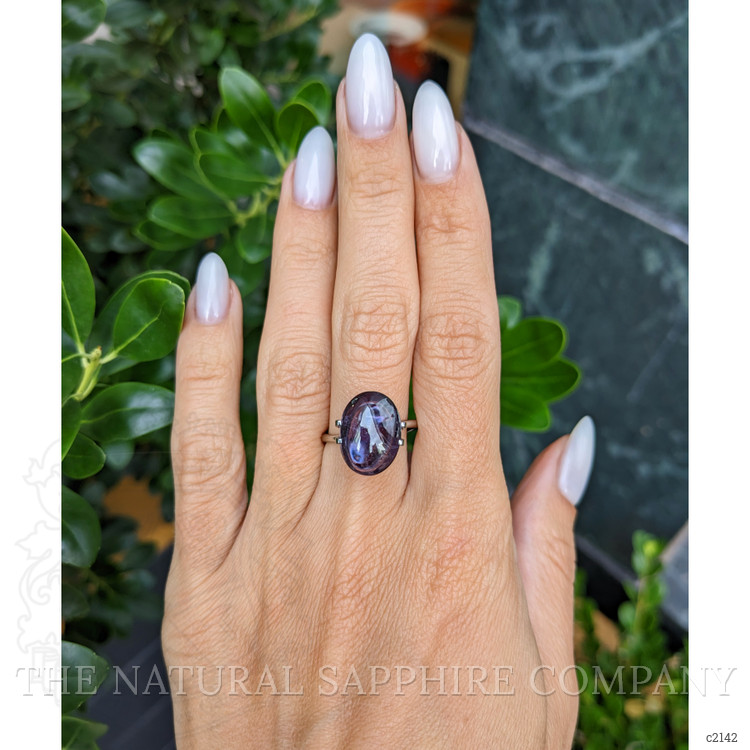 7.01 Ct. Purple Cabochon Sapphire from Ceylon (Sri Lanka)