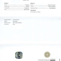 4.06 Ct. Bi Color / Parti Sapphire from Ceylon (Sri Lanka) Scan Report