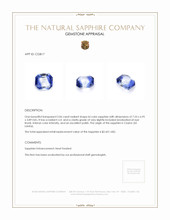 2.06 Ct. Sapphire from Ceylon (Sri Lanka) Appraisal