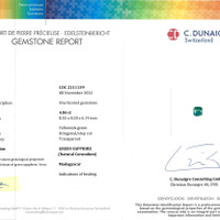 4.86 Ct. Bi Color Sapphire from Madagascar Scan Report