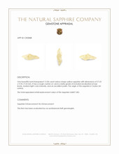 13.58 Ct. Yellow Sapphire Crystal from Ceylon (Sri Lanka) Appraisal