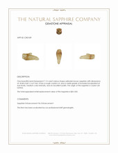 7.13 Ct. Yellowish Brown Sapphire Crystal from Ceylon (Sri Lanka) Appraisal